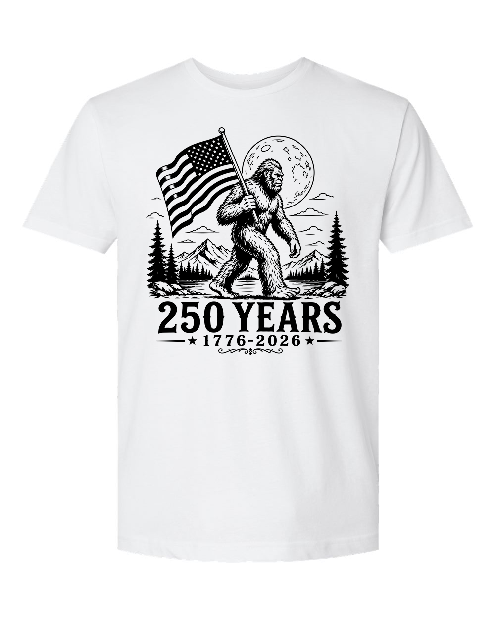 America 250 Bigfoot Patriotic T-Shirt