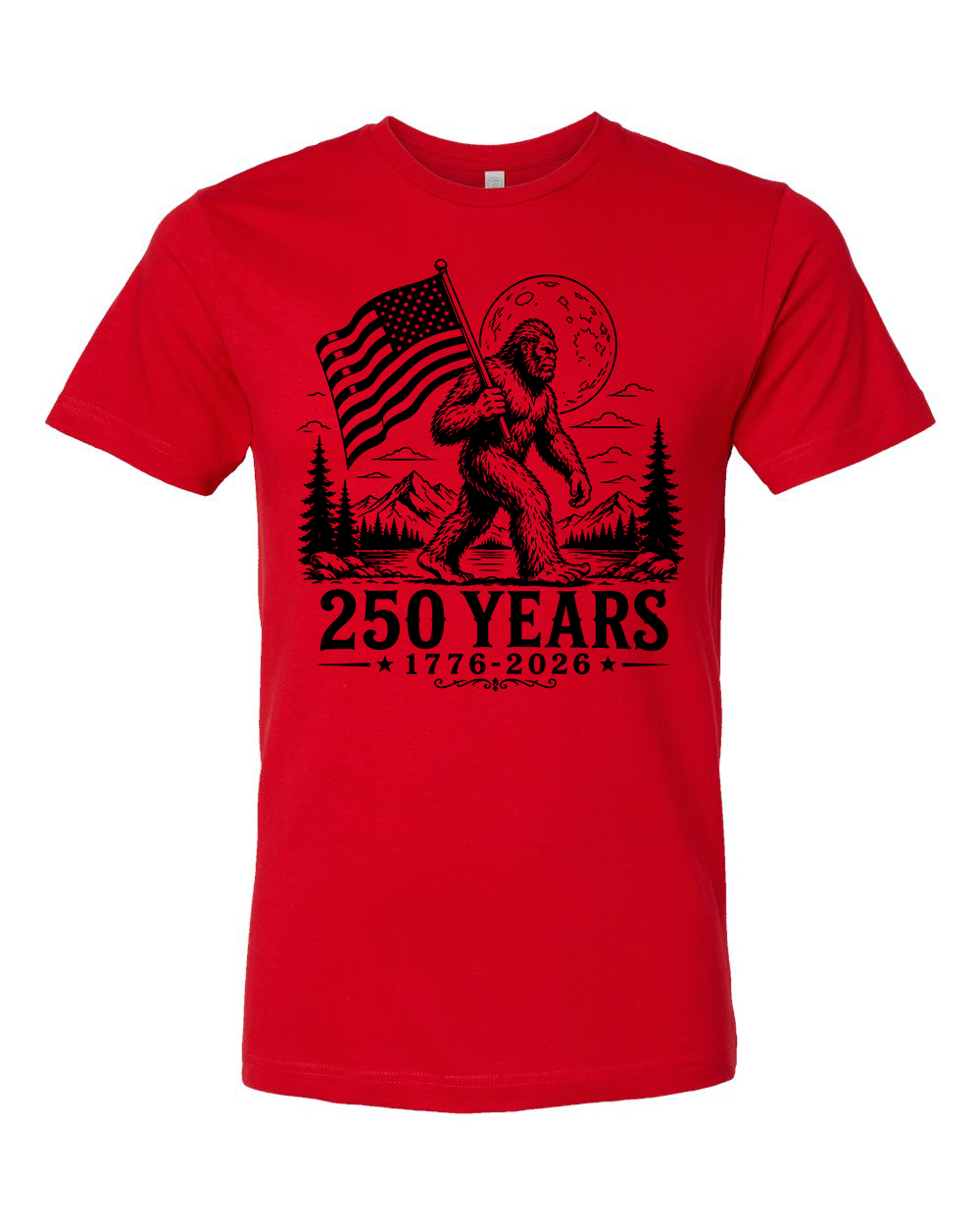 America 250 Bigfoot Patriotic T-Shirt