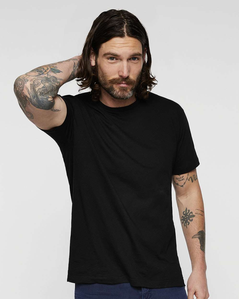 Unisex Fine Jersey Black Tee